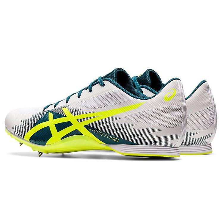 Asics Hyper Md 7 Elite Low Top Sprinting Shoes Men Sneakers White Yellow 1091A018-100