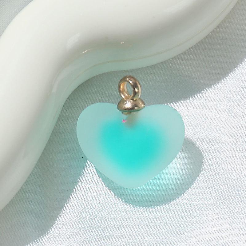 Frosted Heart Acrylic Beads for DIY Jewelry Making