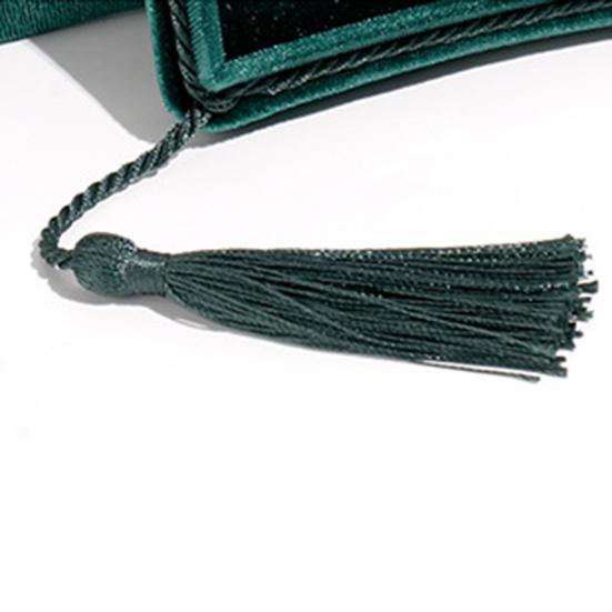 Boîte à Bijoux en Velours Petite Boîte à Bijoux de Voyage avec Breloque Pendentif à Gland Organisateur de Bijoux Portable pour Femmes pour Bagues Bracelets Boucles d'Oreilles