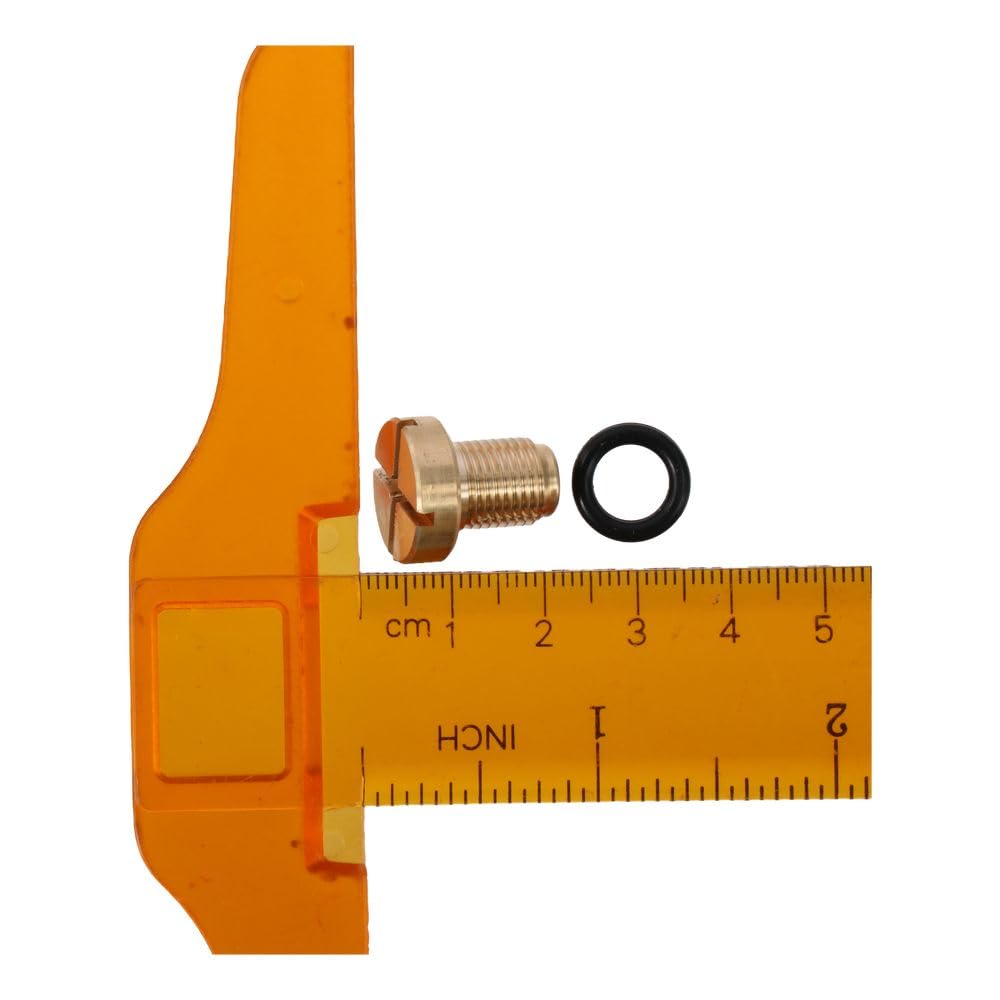 Qicarkey Radiator Expansion Tank Bleeder Screw, Brass Reservoir Plug Bleeder Screw with Rubber