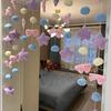 Children's Room Purple Planet 3D Door Curtain - No-Drill Hanging Wall Decoration