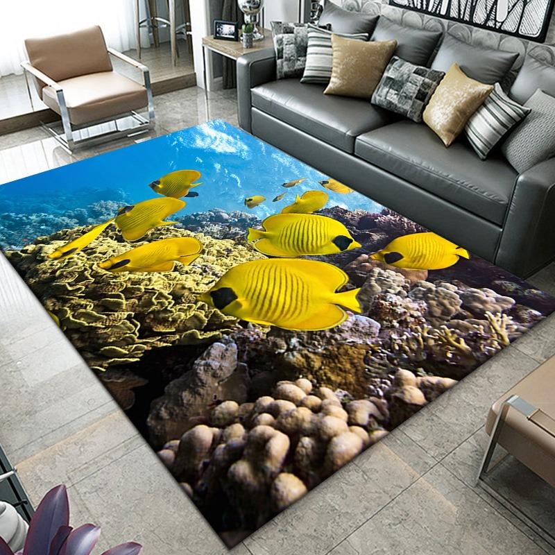 Vision Carpet Living Room Underwater World Vortex Bedroom Carpet Home Tea Table Sofa Mat Indoor Rug Easy Clean Very Beautiful