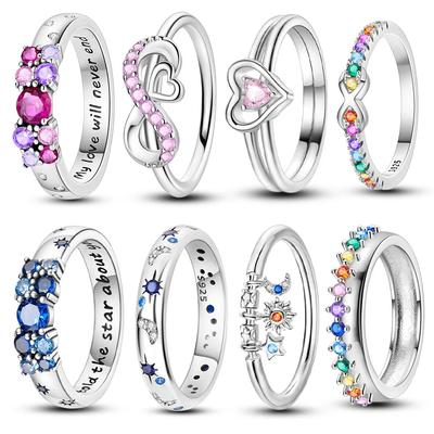 925 Sterling Silver Ring Women Eternal Love Dewdrop Stone Glow-in-The-Dark Firefly Ring Fashion Engagement Wedding Ring Jewelry 2026
