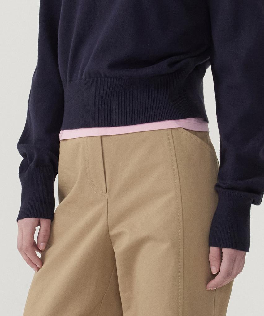 COVERNAT WOMAN Straight Cotton Pants Beige