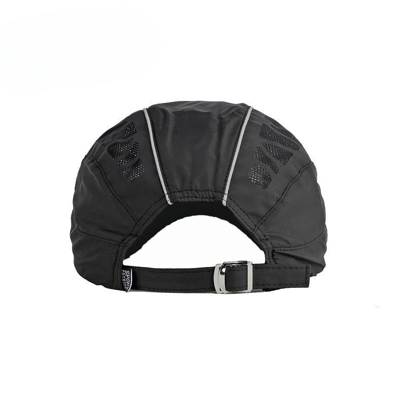 Men's Summer Quick Dry Mesh Flat Cap Breathable Outdoor Sports Sun Hat Reflective Forward Cap Newsboy Cap Casual Peaked Hat Thin Beret