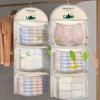 1pc Three-Tier Hanging Underwear, Socks & Bra Mesh Storage Bag - Transparent Pocket Design, Wall-Mounted Organizer for Dorms