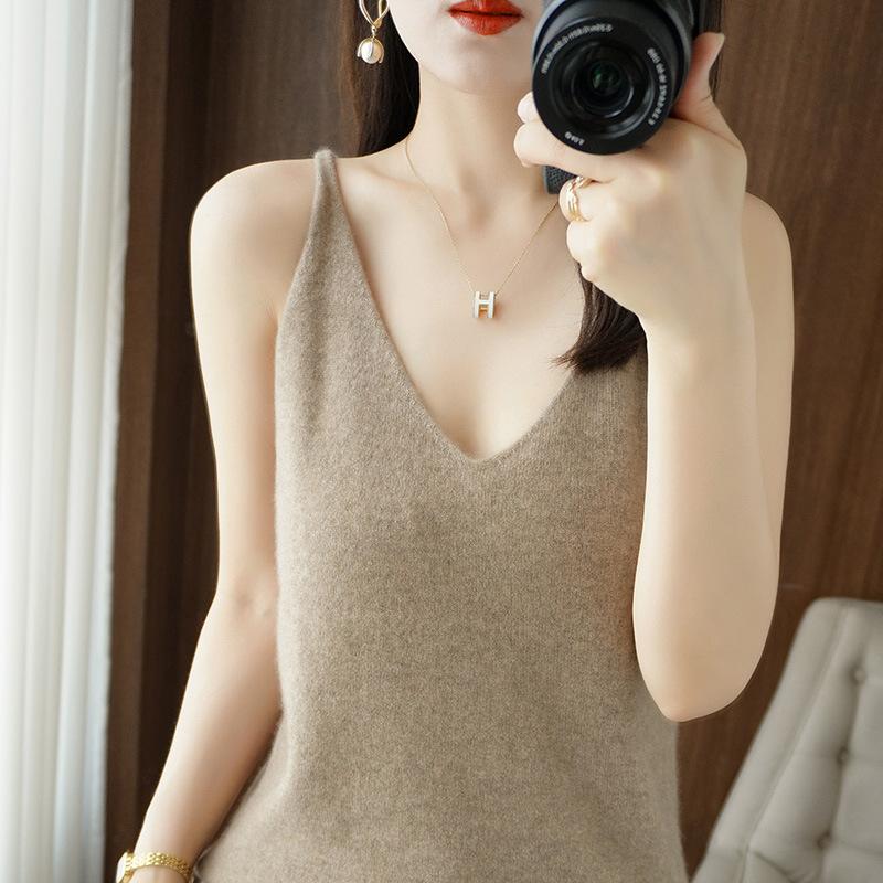 VEZFAA Chemisiers et chemises décontractés pour femmes, mode été printemps, couleur unie, imprimé, sans manches, col en v