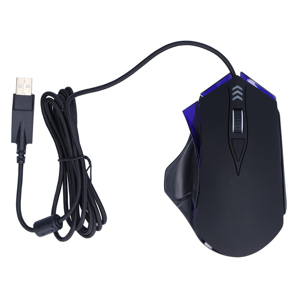 Gaming-Maus USB Tragbar Atmendes Licht 4 DPI Einstellbar Ergonomische Computer-Mäuse für PC Laptop