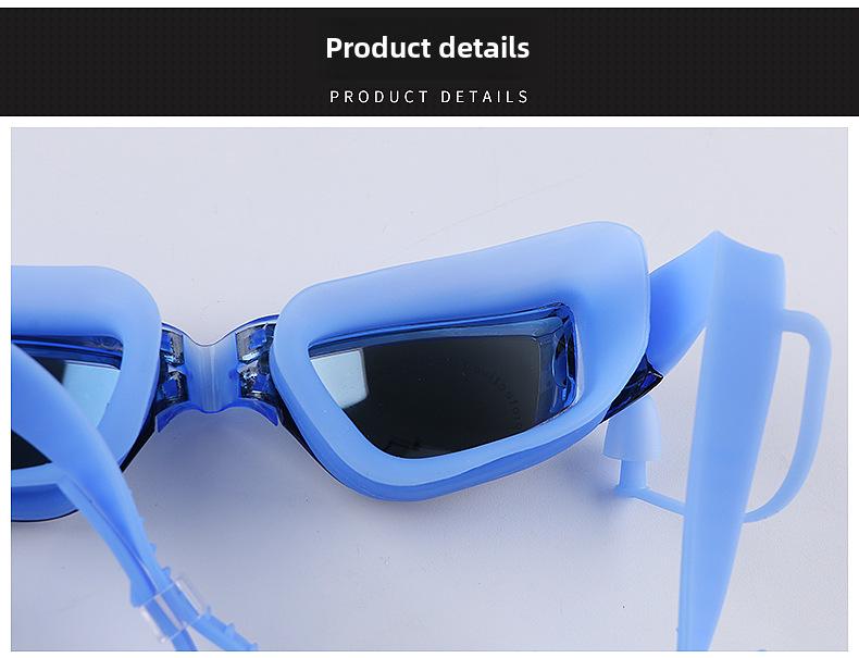 Antibeschlag-Schwimmbrille für Myopie-Rennen aus Silikon für Erwachsene