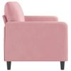 3 Seater Sofa Pink 180 cm Velvet