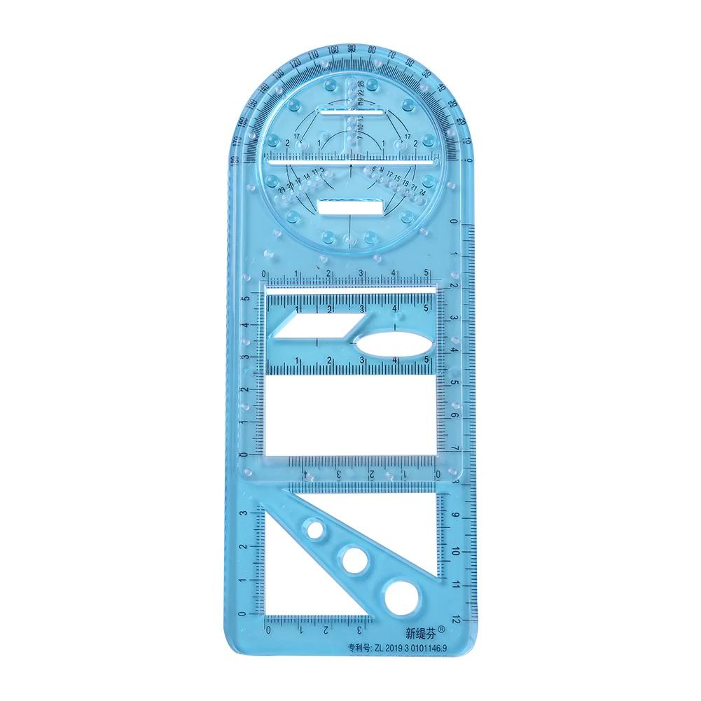 Rotatable Fast Drawing Template Ruler Art Design Construction Architect Stereo Geometry Ellipse Drafting Measuring Scale Ruler