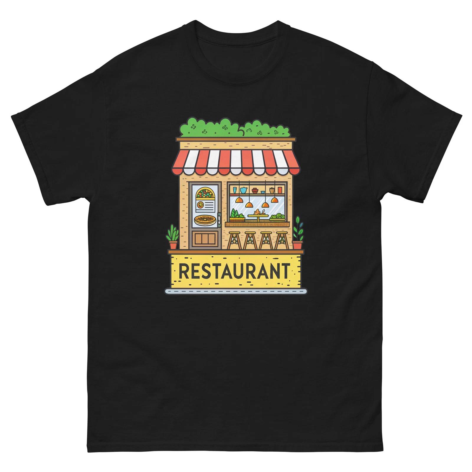 Restaurant Everyday Location Building Place T-Shirt L