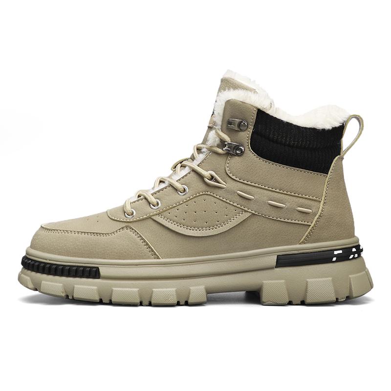 

Мужская амортизирующая противоскользящая износостойкая модная хлопковая обувь со средним верхом, повседневная спортивная обувь, ботинки 44 хаки