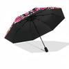 1pc Mandala Artwork Automatic Open/Close Umbrella, Compact Travel Umbrella, 8-Rib Sturdy Frame - Ideal Gift for Friends yy251118022