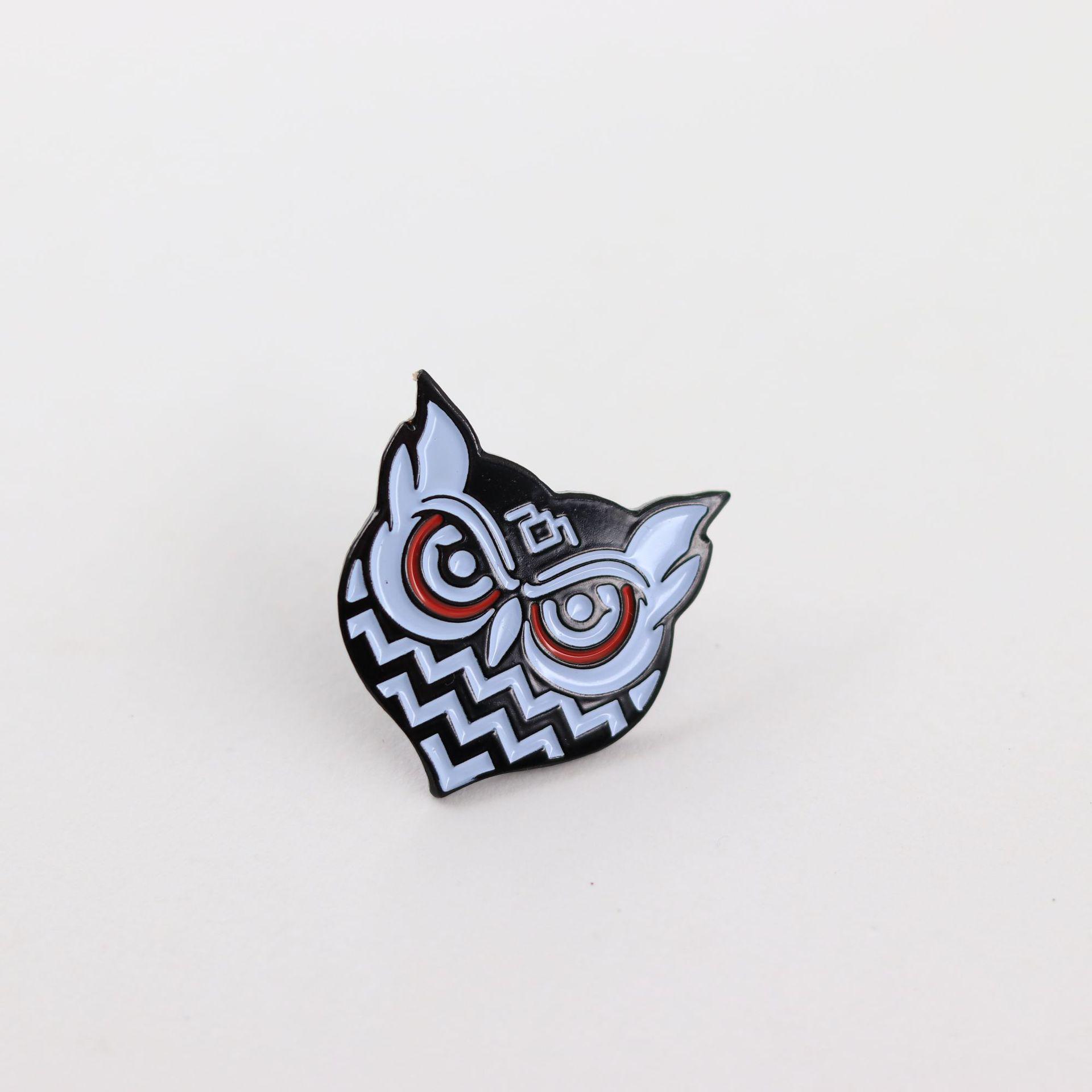 Черно-белая мультяшная брошь-сова - Универсальная подвеска для одежды и рюкзаков, Идеальный подарок для друзей чёрный