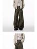 Spring 2025 Pleated Wide-Leg Denim Jeans - Dirty Dye