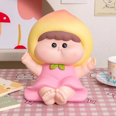 Tirelire Fille Fruit Dessin Animé Cadeaux d'Anniversaire pour Enfants.  Tirelire Créative Dessin Animé Grande Capacité Peut Être Rétractée