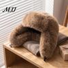 Gift for Women in Winter Faux Fur Trapper Hat, Fuzzy Hat with Ear Flaps, Fleece Soft Lined Cap Windproof Ushanka Cold Weather Outdoor Cycling