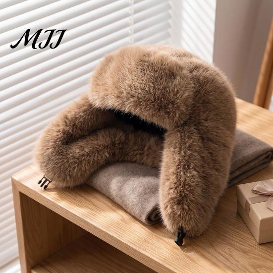 Gift for Women in Winter Faux Fur Trapper Hat, Fuzzy Hat with Ear Flaps, Fleece Soft Lined Cap Windproof Ushanka Cold Weather Outdoor Cycling