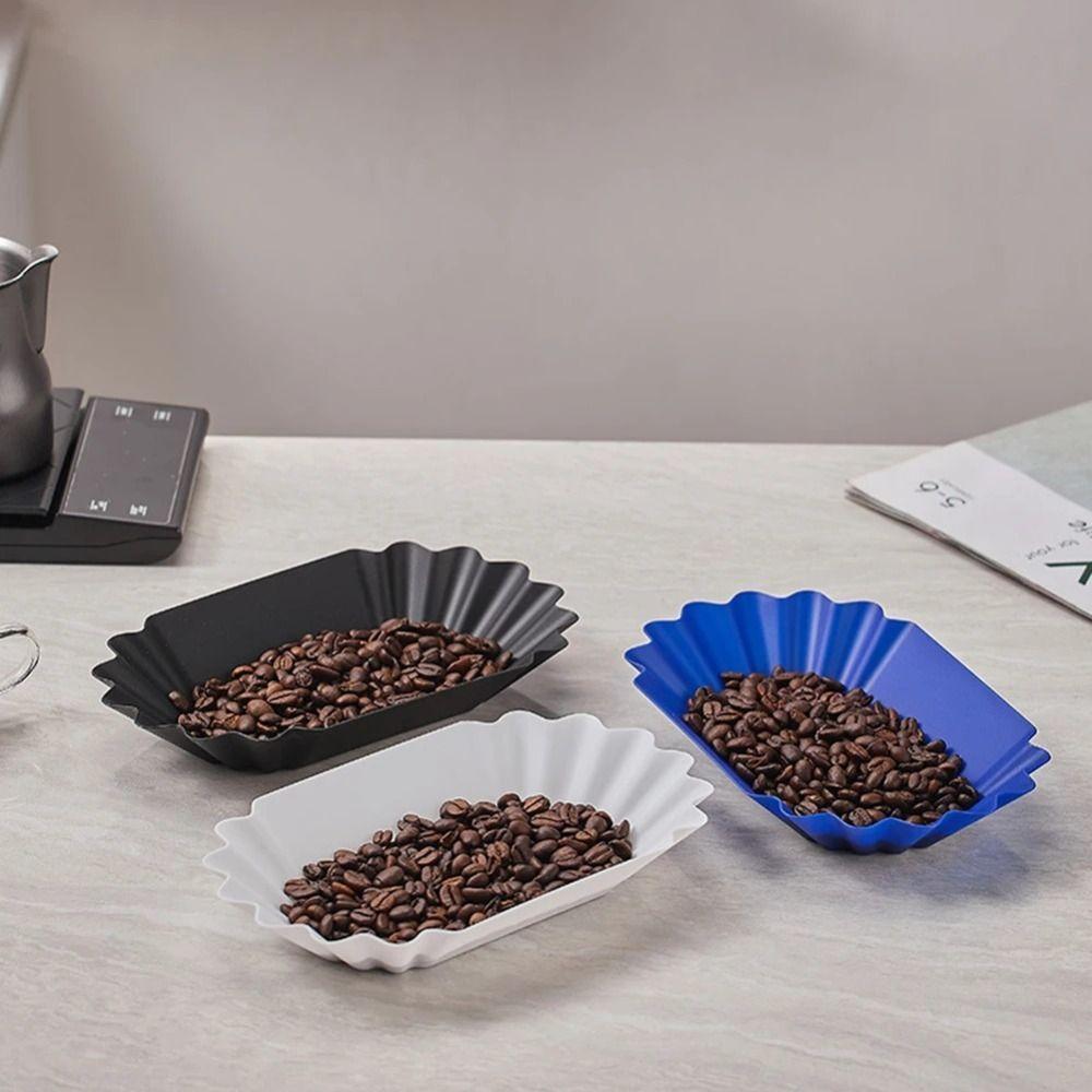 Plastic Coffee Bean Tray Oval 22.3x13x3.5cm Sample Display Tray Reusable Space Saving Snack Serving Tray Select Coffee Set