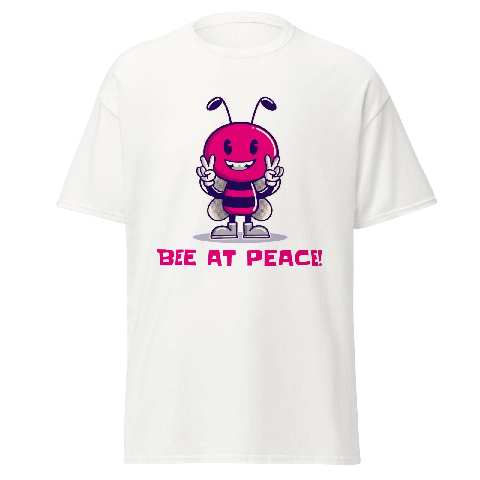Bee At Peace Mens Classic T Shirt Cotton Tee XL