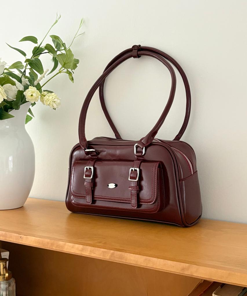 Offlin Buckle Strap Shoulder Bag_Red