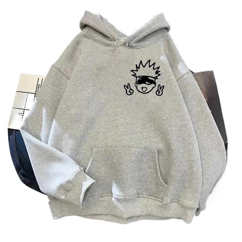 Hanorace anime cu glugă, model mare Kawaii, Gojo Satoru, grafică streetwear, hanorace și bluze pentru femei