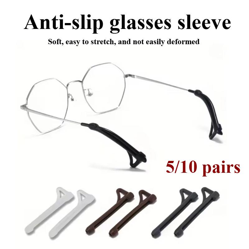 5/10 Pairs of Anti Slip Sleeves for Eyeglass Legs, Eyeglass Accessories, Anti Drop Ear Support, Fixed Ear Hook Bracket