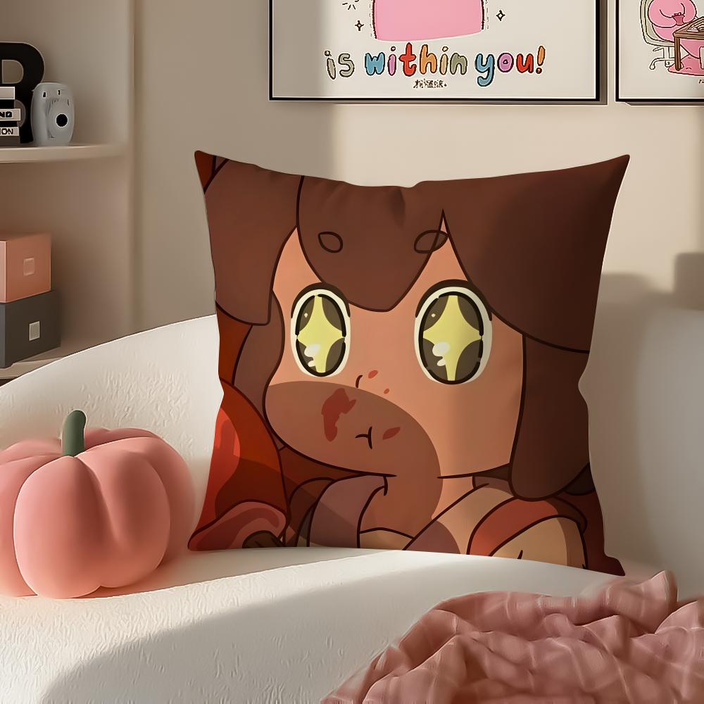 Animation charming The Legend of Luo Xiaohei Cushion Cover Pillowcase Short Plush Invisible zipper Room Sofa Cushion Cover