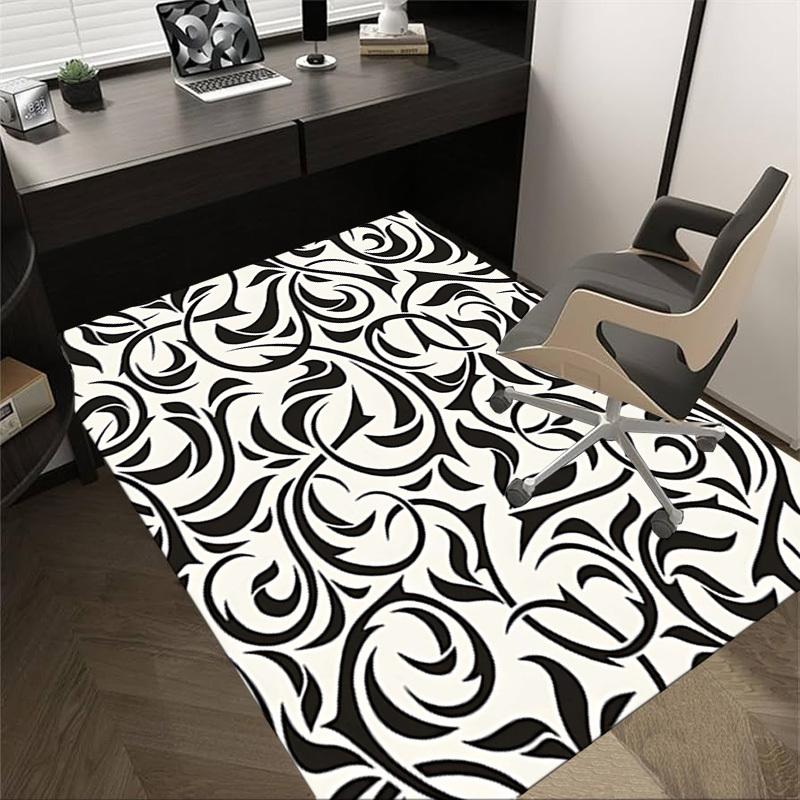 

1PC Floral Pattern Non-Slip Floor Carpet Compatible for Office&Living Room&Dining room - Flat-Weave Machine- Soft & Pattern-E308 60cm by 90cm