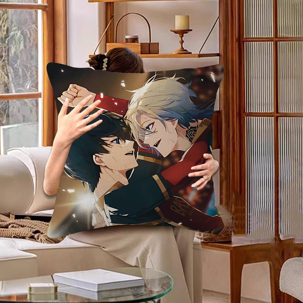 Japan Manga Blue Lock Cushion Cover Car Throw Pillow Case For Sofa Car Christmas Gift 40x40cm 45x45cm