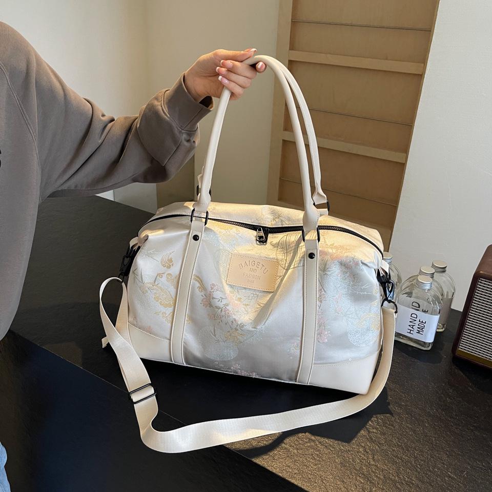 תיק נסיעות גדול בסגנון סיני: הפרדה רטוב/יבש, תיק צד קל משקל ותיק כושר