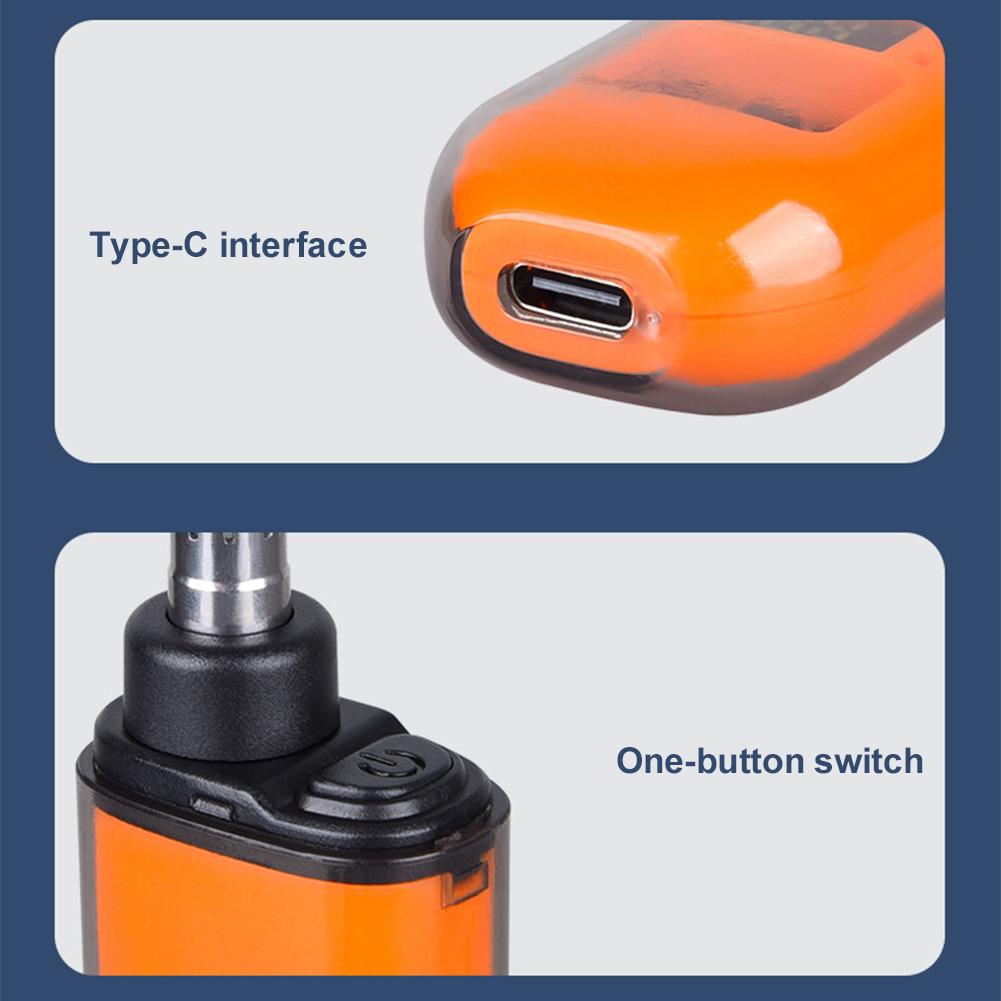 Portable Nose Hair Trimmer Ear and Nose Hair Trimmer Clipper Face Eyebrow Beard Shaver USB-Type C for Smoother Cutting