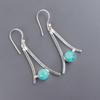 Amazonite Gemstone 925 Sterling Silver Handmade Dangle/Drop Earrings 1.45" Gift EE-66-24