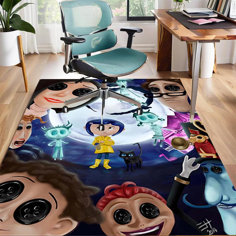 1pc C-Coraline (2) Design Area Rug - Non-Slip, Soft & Cozy Floor Mat for Living Room, Bedroom, Office - Indoor/Outdoor Decorative Carpet