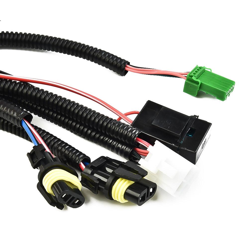 H11 Fog Light Harness Socket With LED Indicator Switch Automotive Relay Portable