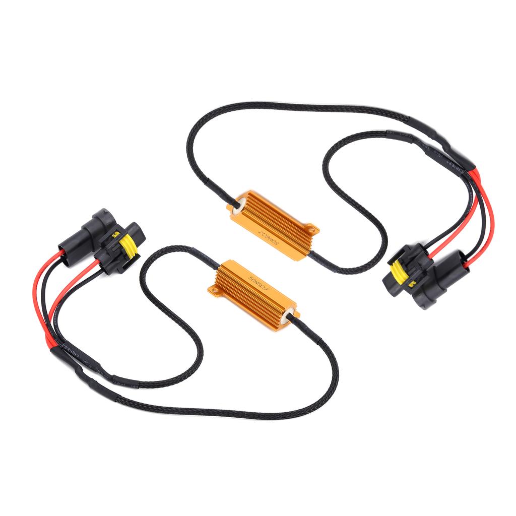 2PCS Load Resistor Adapter 50W 6 Ohm H11 880 881 LED Metal for Turn Signals Fog Light