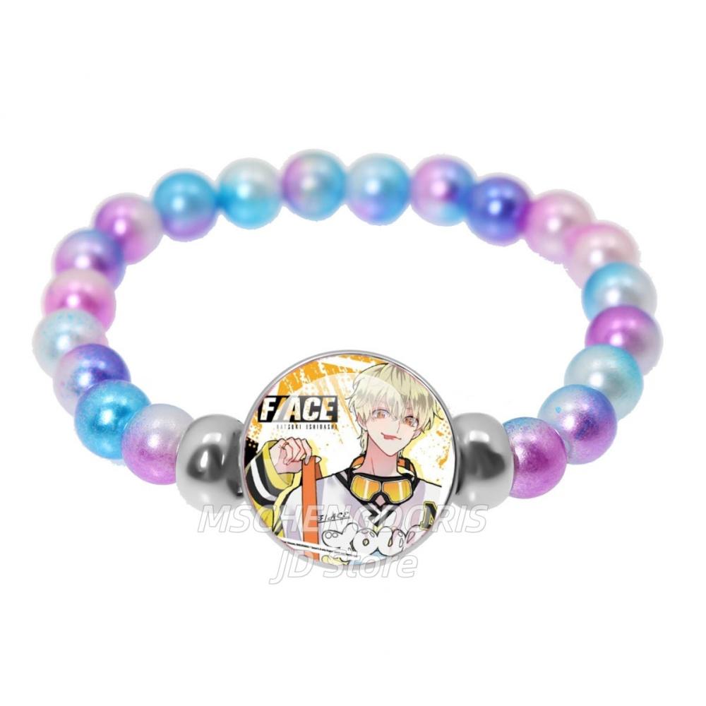 Tamon-kun Ima Docchi Anime Bracelet Fukuhara Tamon Anime Glass Cabochon Handmade Colorful Beads Bracelet Jewelry Charm Fans Gift