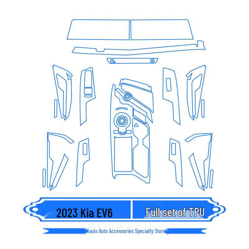 2023 Kia EV6 Interior Film - Navigation Screen, Gear Shift, Air Conditioning, Center Console Protection & Decoration Stickers