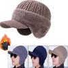 Winter Ear-Flap Cotton Beanie Hat Warm Knitted Caps Thickened Bomber Hats for Women Men Fall Autumn Outdoor Headwear Accessories