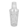 Cocktail Shaker Transparent Drop Resistant Wine Mixer Shaker with Scale for Bar Restaurant Party 530ML