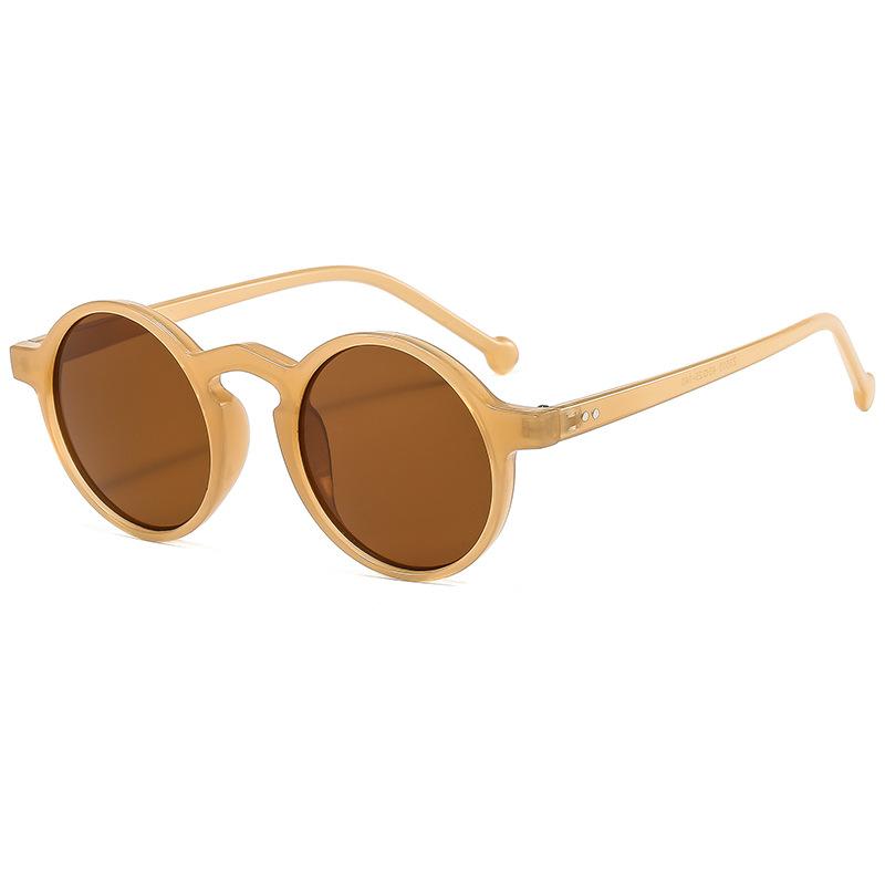Round Frame Retro Sunglasses Trendy Men'S And Women'S Sunshades Sunglasses Uv-Proof Sunglasses 3509