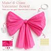 6Pcs Giant Bow DIY Decor Kit for Valentine's Day Hanging Wall Door Window Decorations Easy To Assemble Bow Wall Backdrop for Party Photo