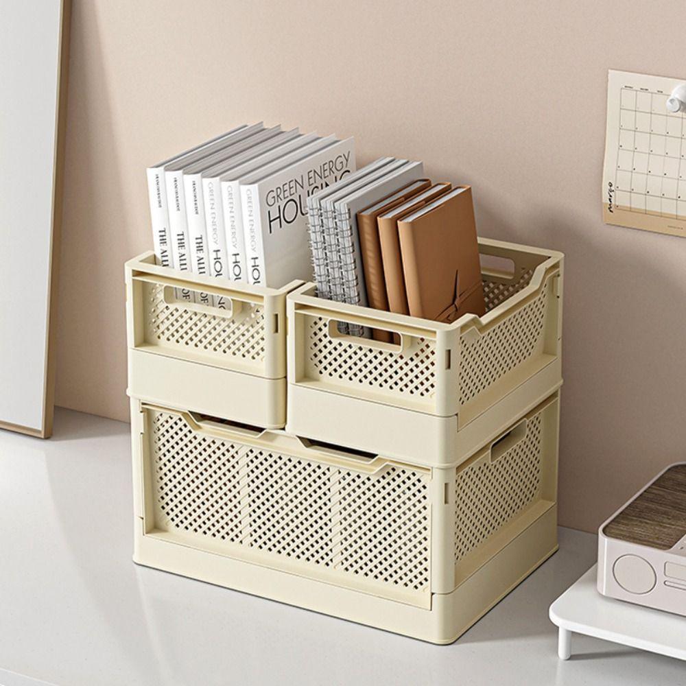 Portable Book Frame Multi-purpose Books Sorting Box Foldable Storage Basket Clothes