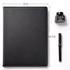 High Quality Custom Business Conference Recording Handmade Journal Waterproof School A4 Black Leather Notebook