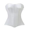 Corsetto modellante a zip in raso da donna per controllo pancia Shapewear snellente Top