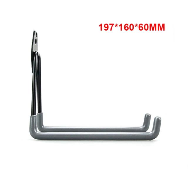 

Настенный прочный металлический крючок для гаража, крючки для водопроводной трубы, вешалка для велосипеда, противоскользящий крючок для хранения лестниц, садовый инструмент серый