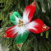 Cloth Glitter Christmas Flower Soft 32cm Flower Ornament Festival Party Supplies Large Size Flower Ornaments