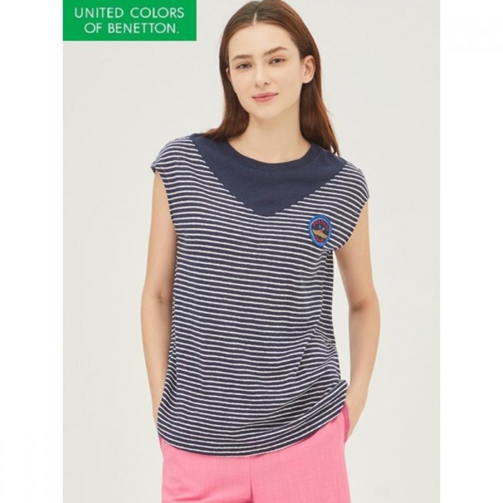 

Benetton Striped Sleeveless Top Bats72331 NY/42