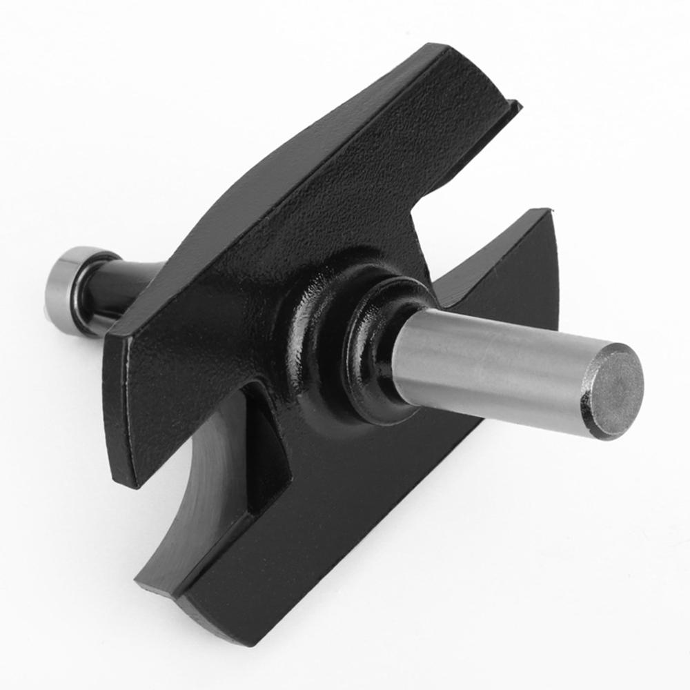 

12mm Shank Tungsten Steel Alloy Round Over Bit Woodworking Cutter Wood Line Edge Trimmer Black